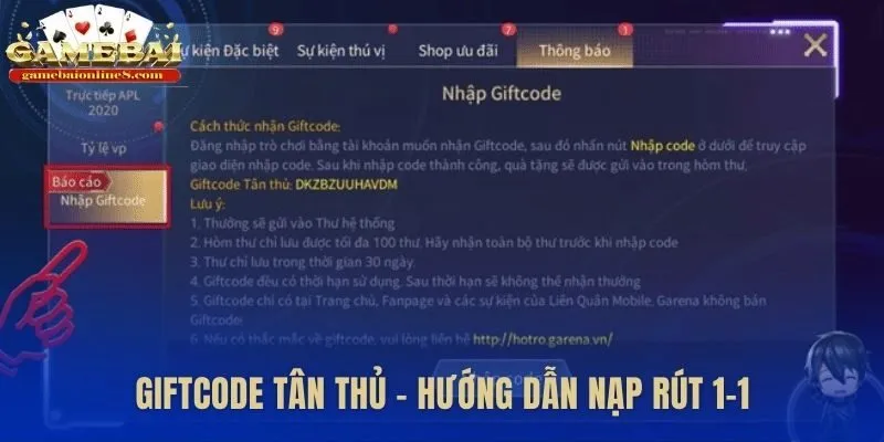 Hướng dẫn nhận code và giao dịch nạp rút 1-1 nhanh chóng